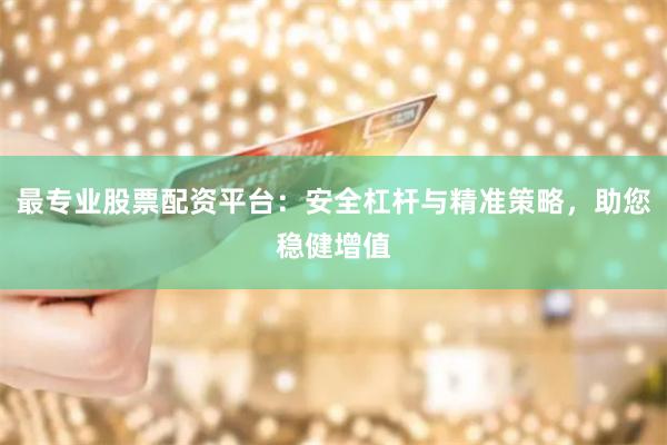 最专业股票配资平台：安全杠杆与精准策略，助您稳健增值